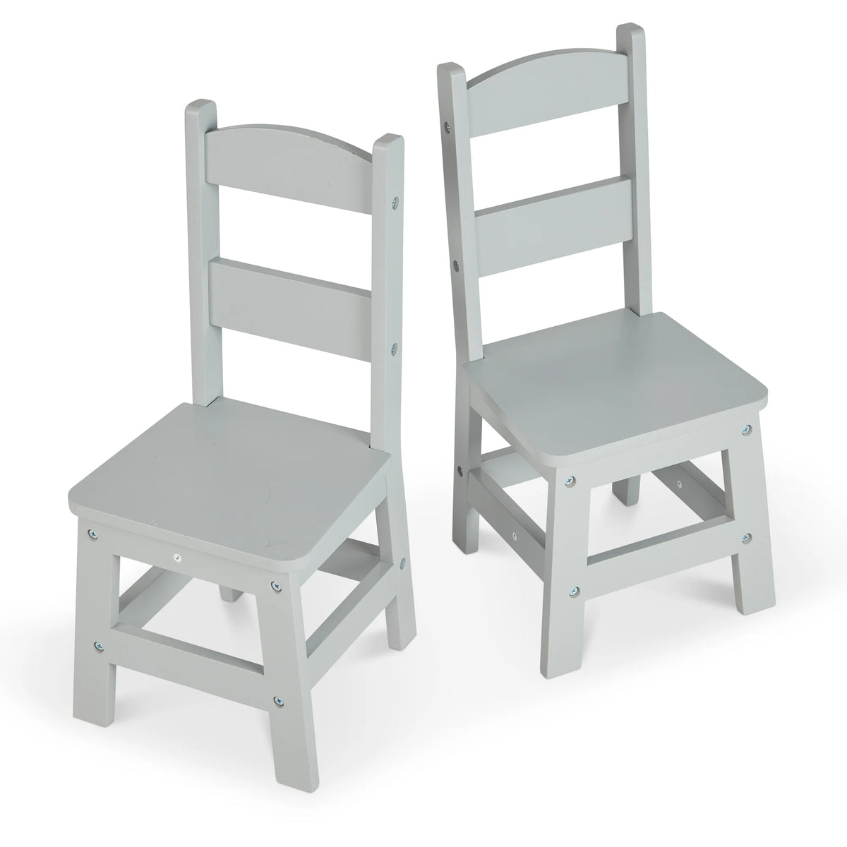 Child’s Wooden Chair Pair – Gray