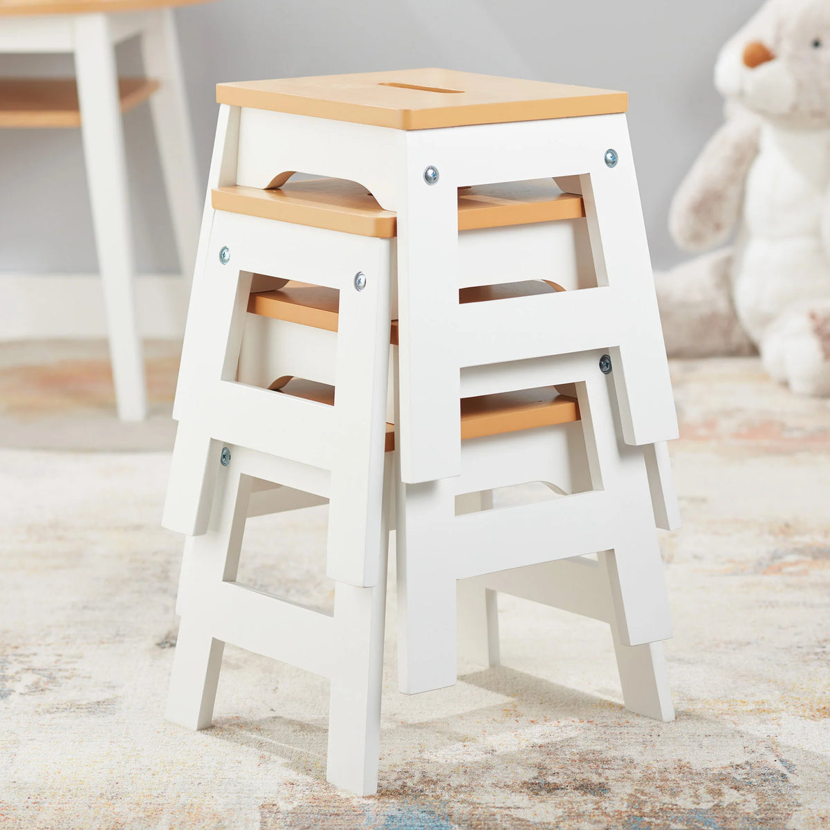 Wooden Stools – Set of 4