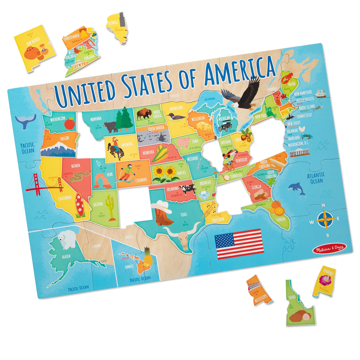 Map Floor Puzzle - 51 Pieces