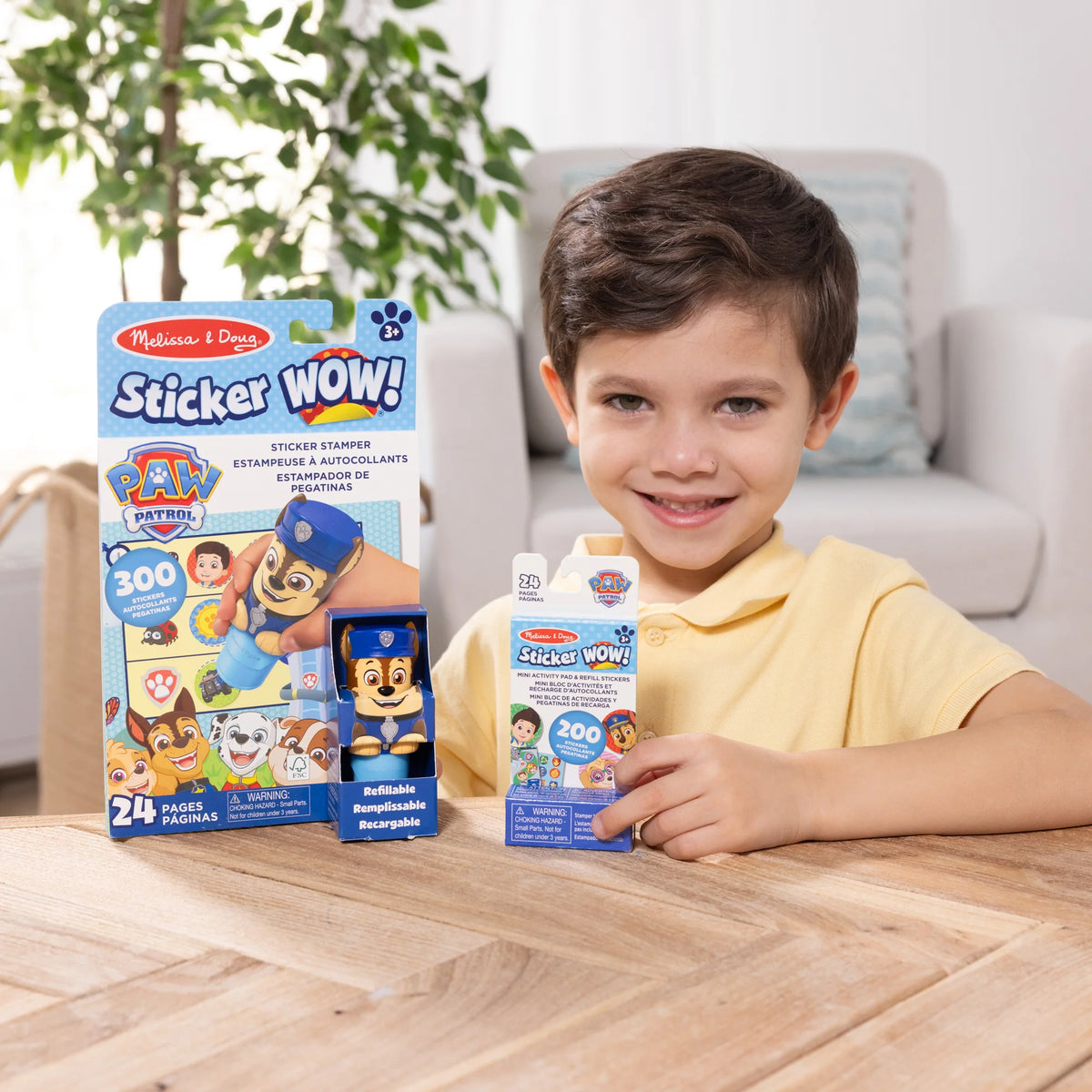 Sticker WOW!™ PAW Patrol Chase Bundle: Activity Pad & Sticker Stamper + Mini Activity Pad and 200 Refill Stickers