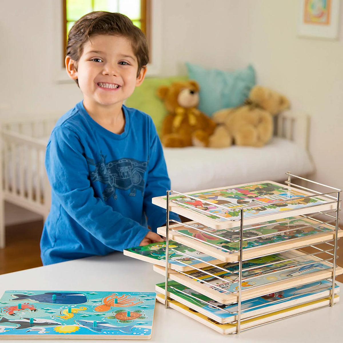 Wire Puzzle-Storage Rack