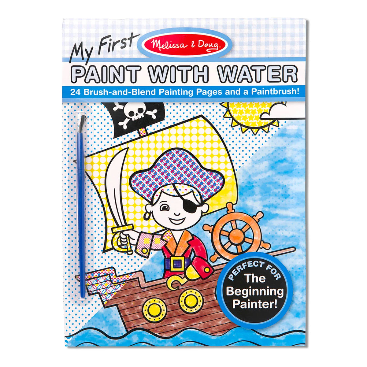 My First Paint With Water Kids' Art Pad With Paintbrush - Pirates, Space, Construction, and More