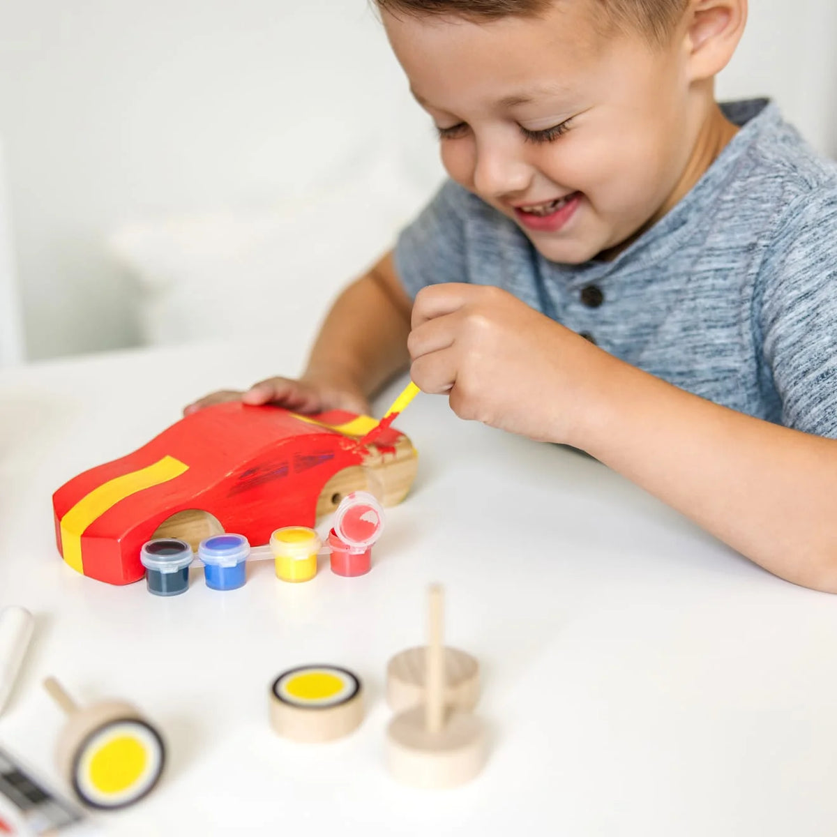 Decorate-Your-Own Wooden Race Car
